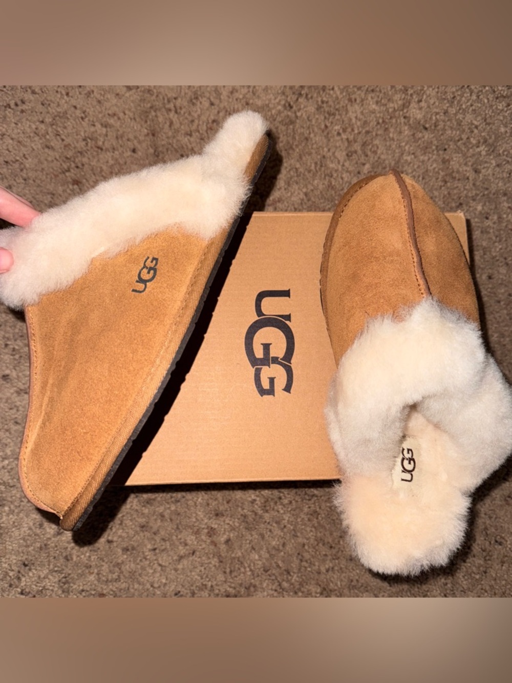 UGG Chestnut Tan Scuffette II 2 Lined Slip On Slippers